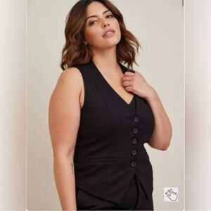 Torrid Black Studio Luxe Ponte Knit Vest